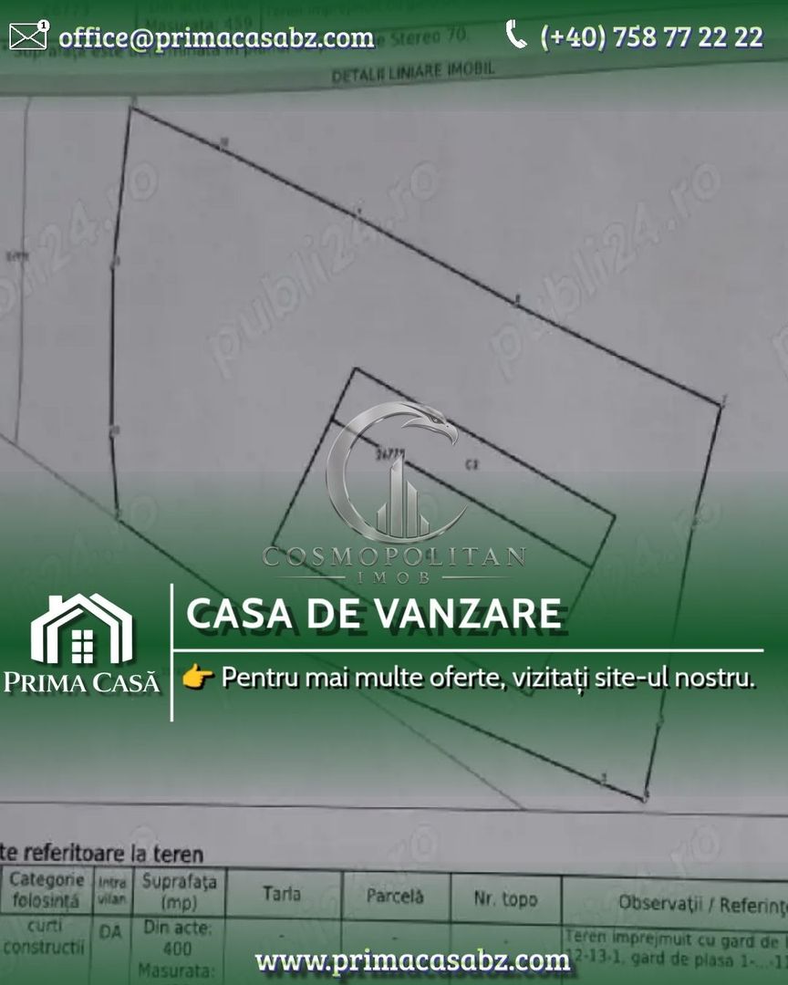 Casă 3 camere de vânzare | Berca