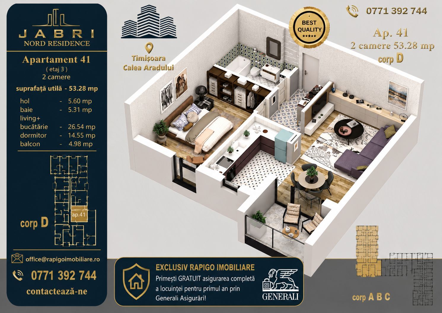 Apartament 2 camere de vânzare | Timisoara, Aradului