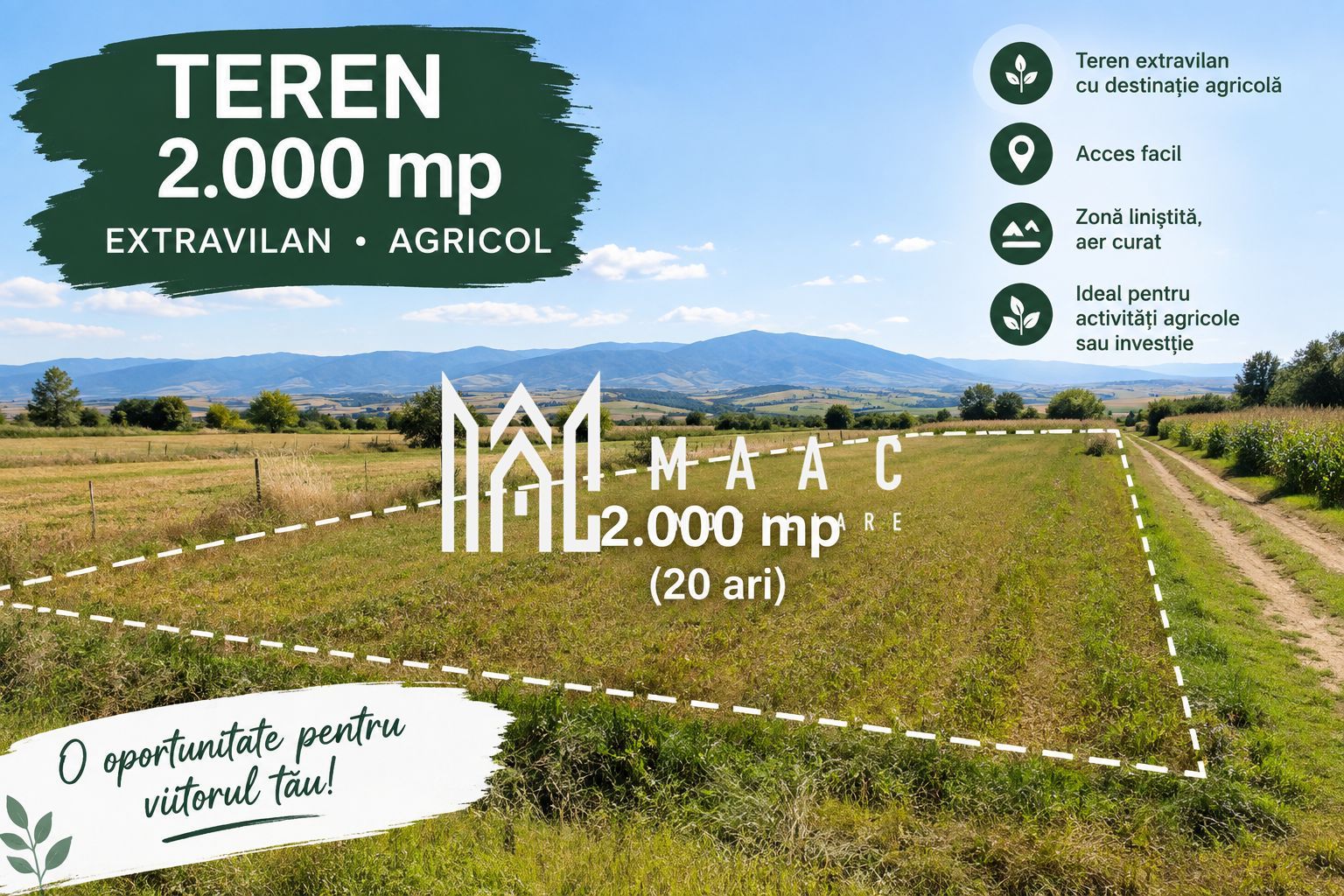 Teren extravilan de vânzare | Sibiu, Nord-Est