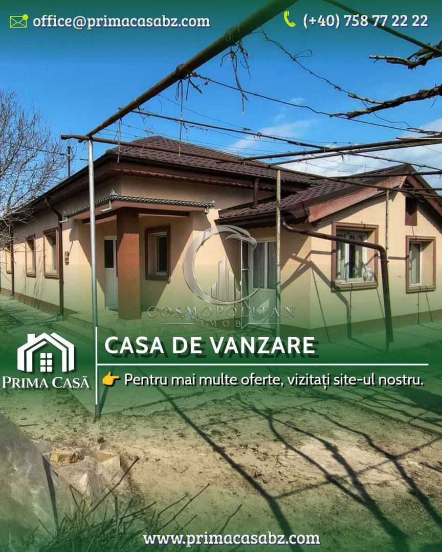 Casă 4 camere de vânzare | Buzau, Transilvaniei