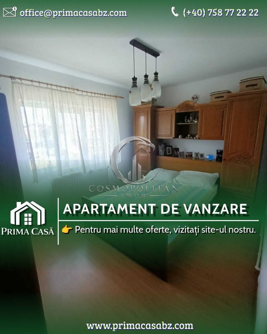 Apartament 3 camere de vânzare | Ramnicu Sarat, Pod