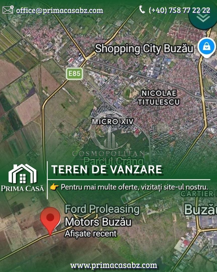 Teren intravilan de vânzare | Buzau, Exterior Sud